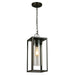 Walker Hill 1x60W Outdoor Pendant With Oil Rubbed Bronze Finish & Clear Glass