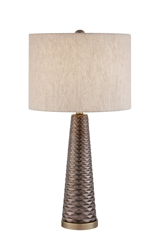 Murphy Table Lamp in Gunmetal Finished Ceramic White Linen, A 150W