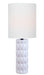 Delta Table Lamp in White Ceramic - Lamps Expo