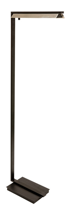 52 Inch Jay LED Floor Lamp in Black with Polished Nickel