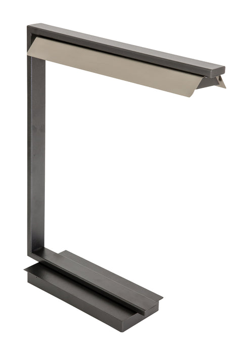19 Inch Jay LED Table Lamp in Granite with Satin Nickel