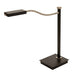 17.5 Inch Lewis LED Gooseneck Table Lamp in Black with Satin Nickel