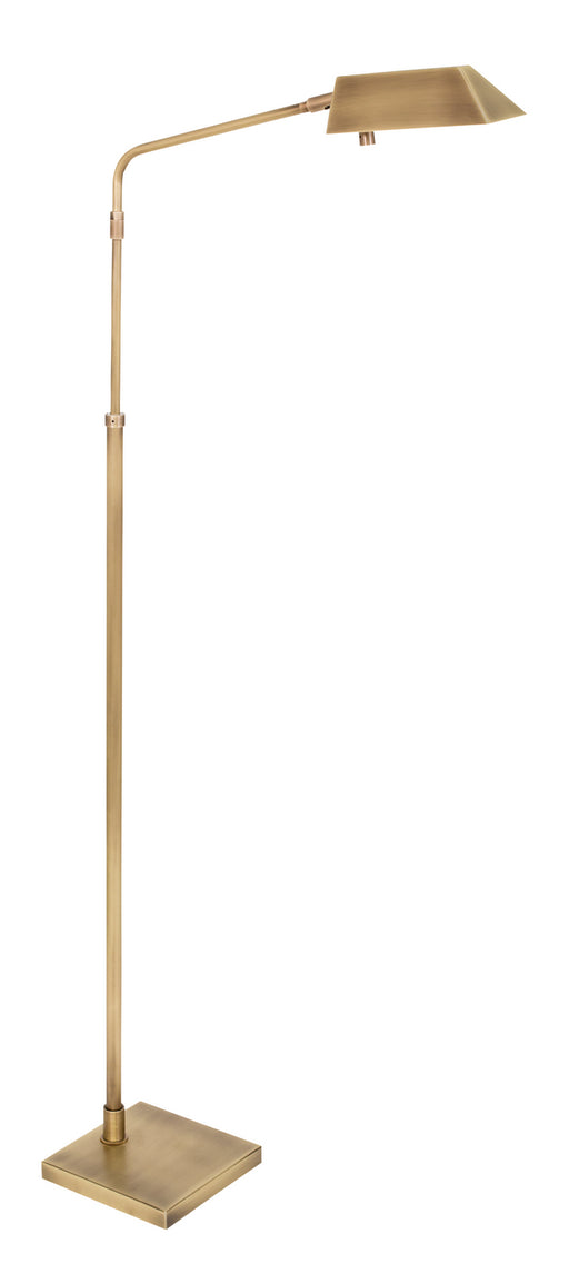 Newbury Adjustable Floor Lamp in Antique Brass