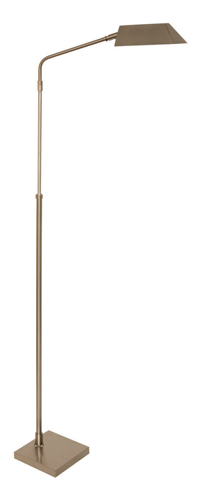 Newbury Adjustable Floor Lamp in Satin Nickel