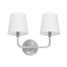 Dawson 2 Light Vanity in Brushed Nickel