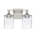 Colton Two Light Vanity in Brushed Nickel