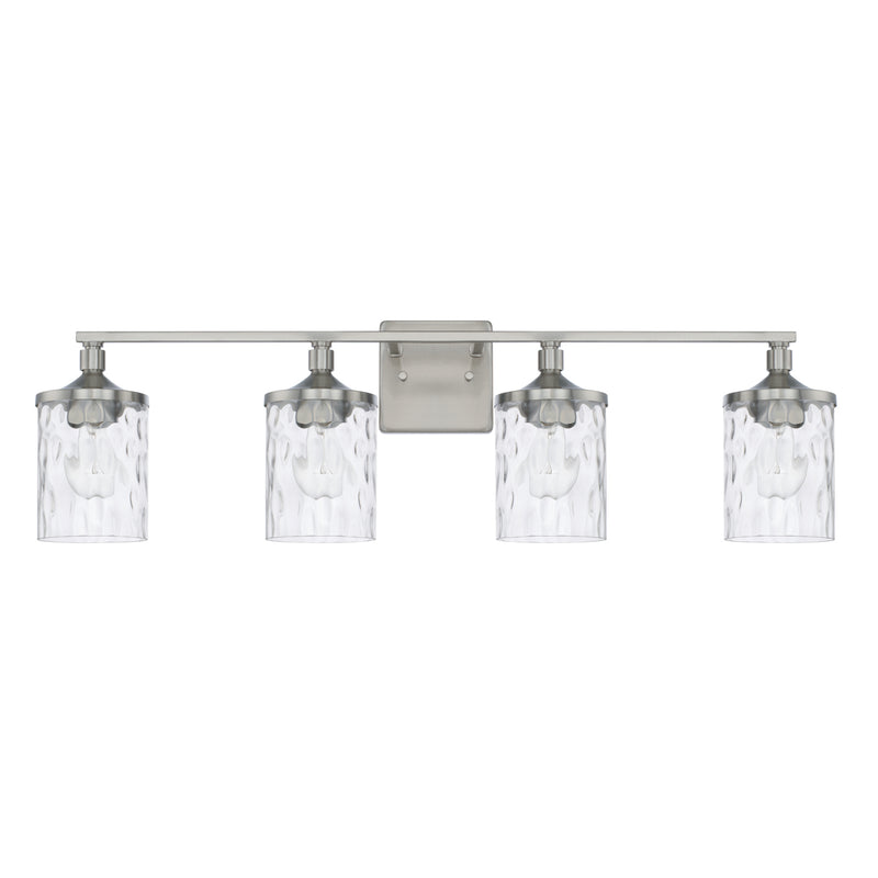 Colton Four Light Vanity in Brushed Nickel