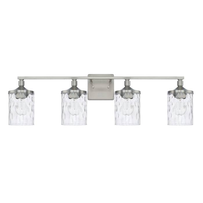 Colton Four Light Vanity in Brushed Nickel