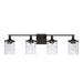 Colton Four Light Vanity in Bronze