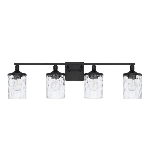 Colton Four Light Vanity in Matte Black