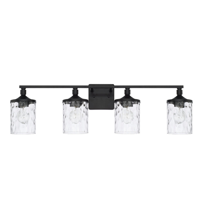 Colton Four Light Vanity in Matte Black