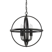 Hartwell Four Light Pendant in Matte Black