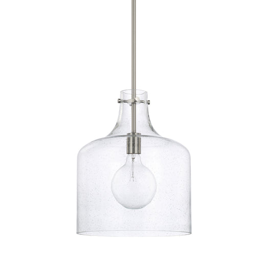 Crawford One Light Pendant in Brushed Nickel