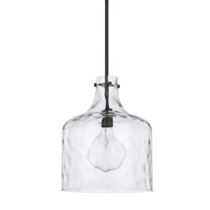 Crawford One Light Pendant in Bronze