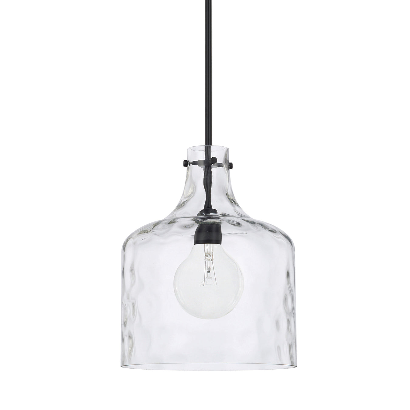 Crawford One Light Pendant in Matte Black
