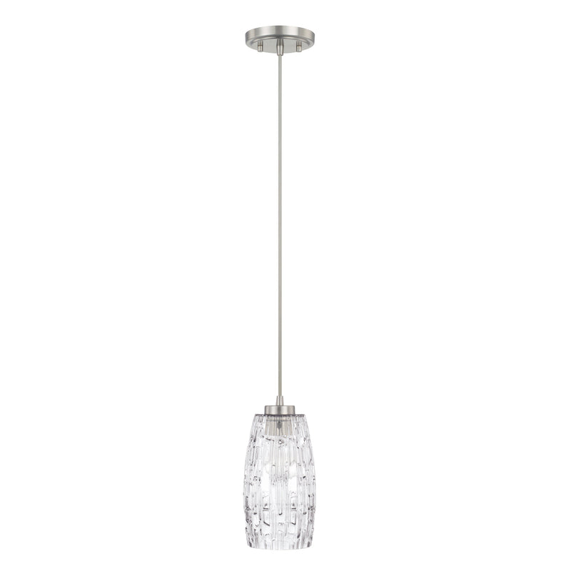 1 Light Pendant in Brushed Nickel