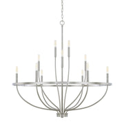 Greyson 12 Light Chandelier in Brushed Nickel