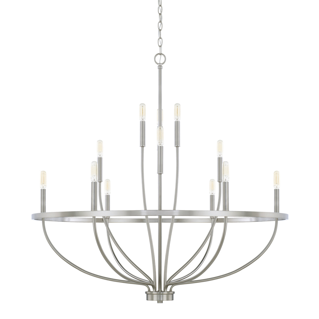 Greyson 12 Light Chandelier in Brushed Nickel