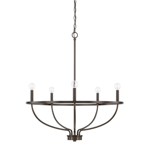 Greyson Five Light Chandelier in Bronze