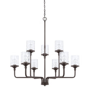 Colton Nine Light Chandelier in Bronze