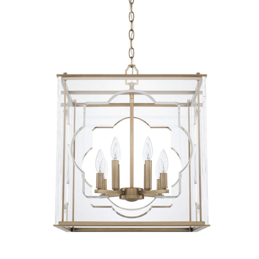 Contemporary Foyer in Aged Brass - Lamps Expo
