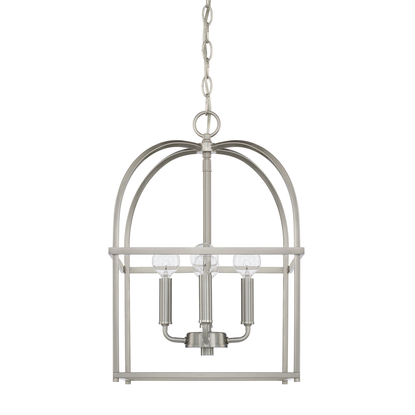 Aubrey Four Light Foyer Pendant in Brushed Nickel