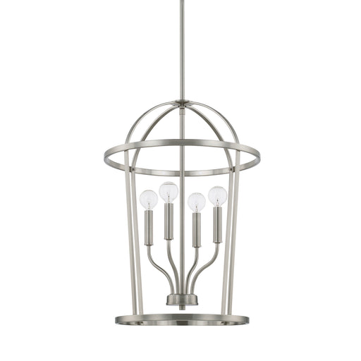 Greyson Four Light Foyer Pendant in Brushed Nickel