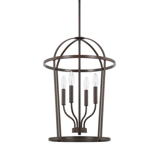 Greyson Four Light Foyer Pendant in Bronze