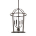 Greyson Four Light Foyer Pendant in Bronze