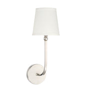 Dawson 1 Light Sconce in Polished Nickel