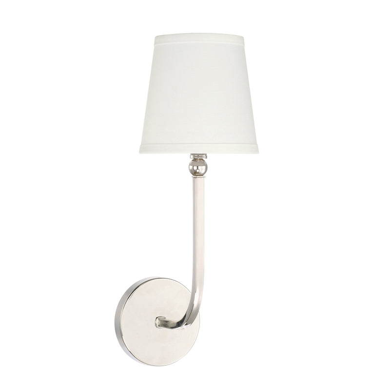 Dawson 1 Light Sconce in Polished Nickel