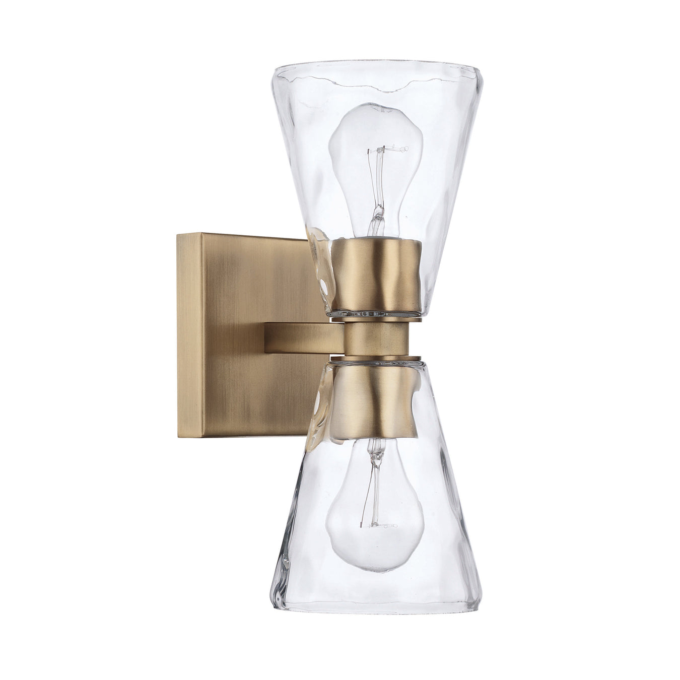 Lyra 2 Light Sconce in Aged Brass