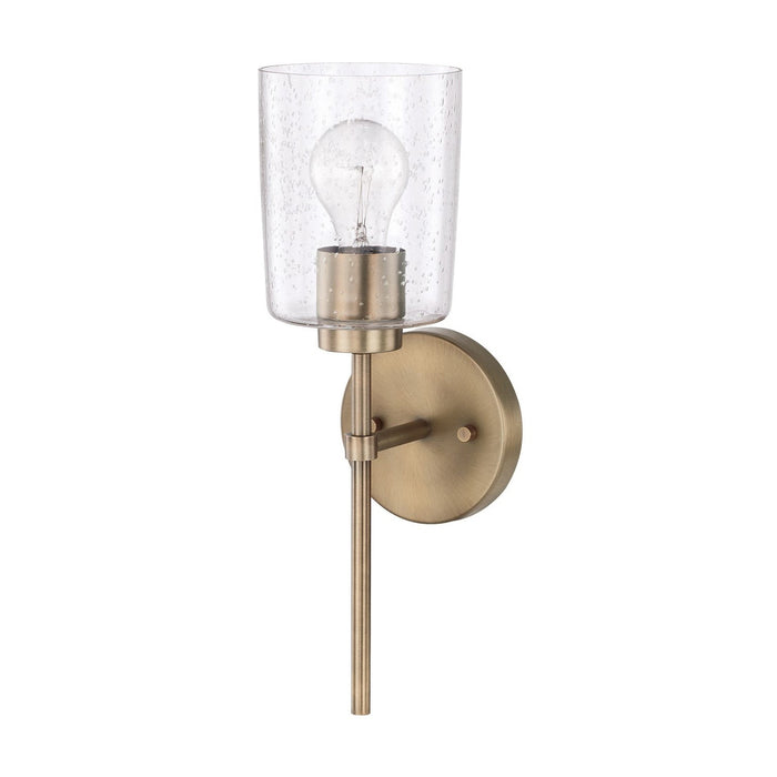 Greyson One Light Wall Sconce in Aged Brass