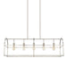 Aubrey Five Light Island Pendant in Brushed Nickel