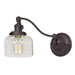 Soho 1-Light Half Swing Shyra Wall Sconce in Oil rubbed bronze