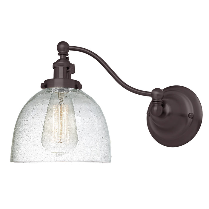 Soho 1-Light Half Swing Madison Wall Sconce in Oil rubbed bronze