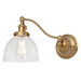 Soho 1-Light Half Swing Madison Wall Sconce in Satin Brass