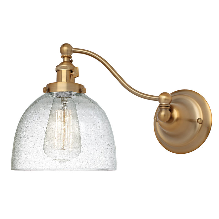 Soho 1-Light Half Swing Madison Wall Sconce in Satin Brass