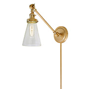 Soho 1-Light Double Swivel Barclay Wall Sconce in Satin Brass