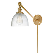 Soho 1-Light Double Swivel Madison Wall Sconce in Satin Brass