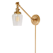 Soho 1-Light Double Swivel Liberty Wall Sconce in Satin Brass