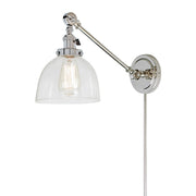 Soho 1-Light Double Swivel Madison Wall Sconce in Polished Nickel