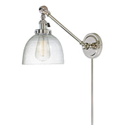Soho 1-Light Double Swivel Madison Wall Sconce in Polished Nickel