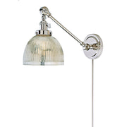 Soho 1-Light Double Swivel Madison Wall Sconce in Polished Nickel
