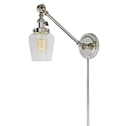 Soho 1-Light Double Swivel Liberty Wall Sconce in Polished Nickel