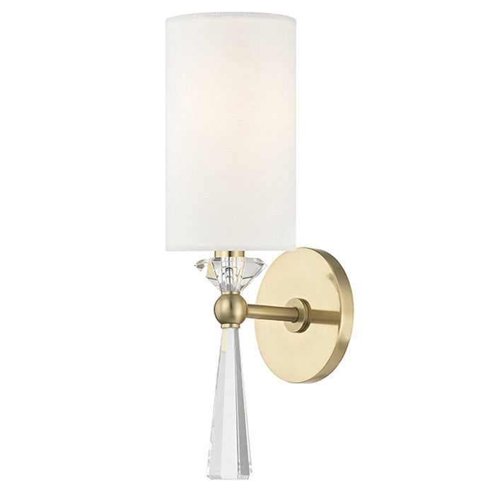 Birch 1 Light Wall Sconce in Aged Brass - Lamps Expo