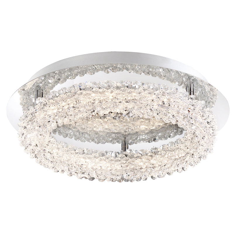 Sassi 1-Light Flush Mount in Chrome - Lamps Expo