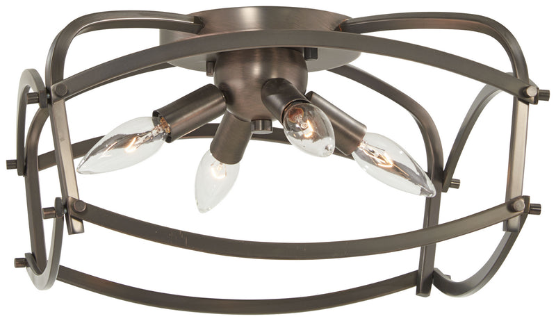 Jupiter's Canopy Flush Mount in Polished Nickel