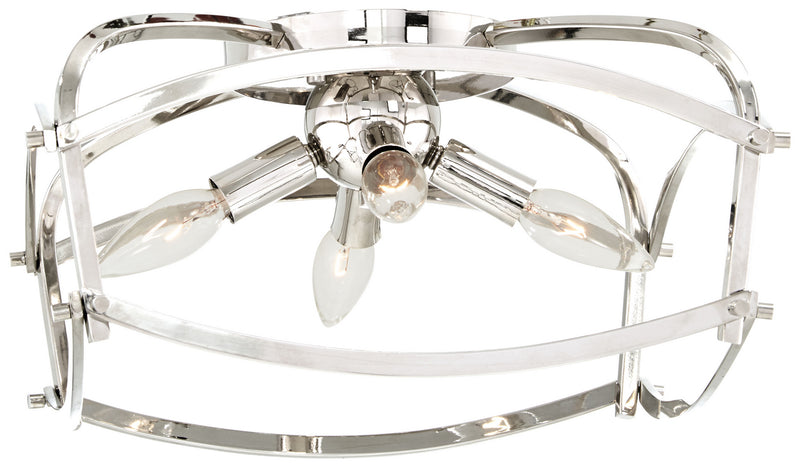 Jupiter's Canopy Flush Mount in Polished Nickel