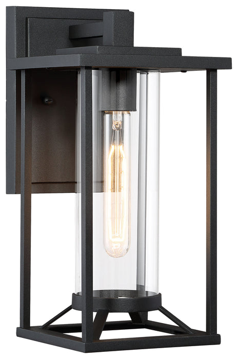 Trescott Outdoor Wall Mount in Coal & Clear Glass - Lamps Expo